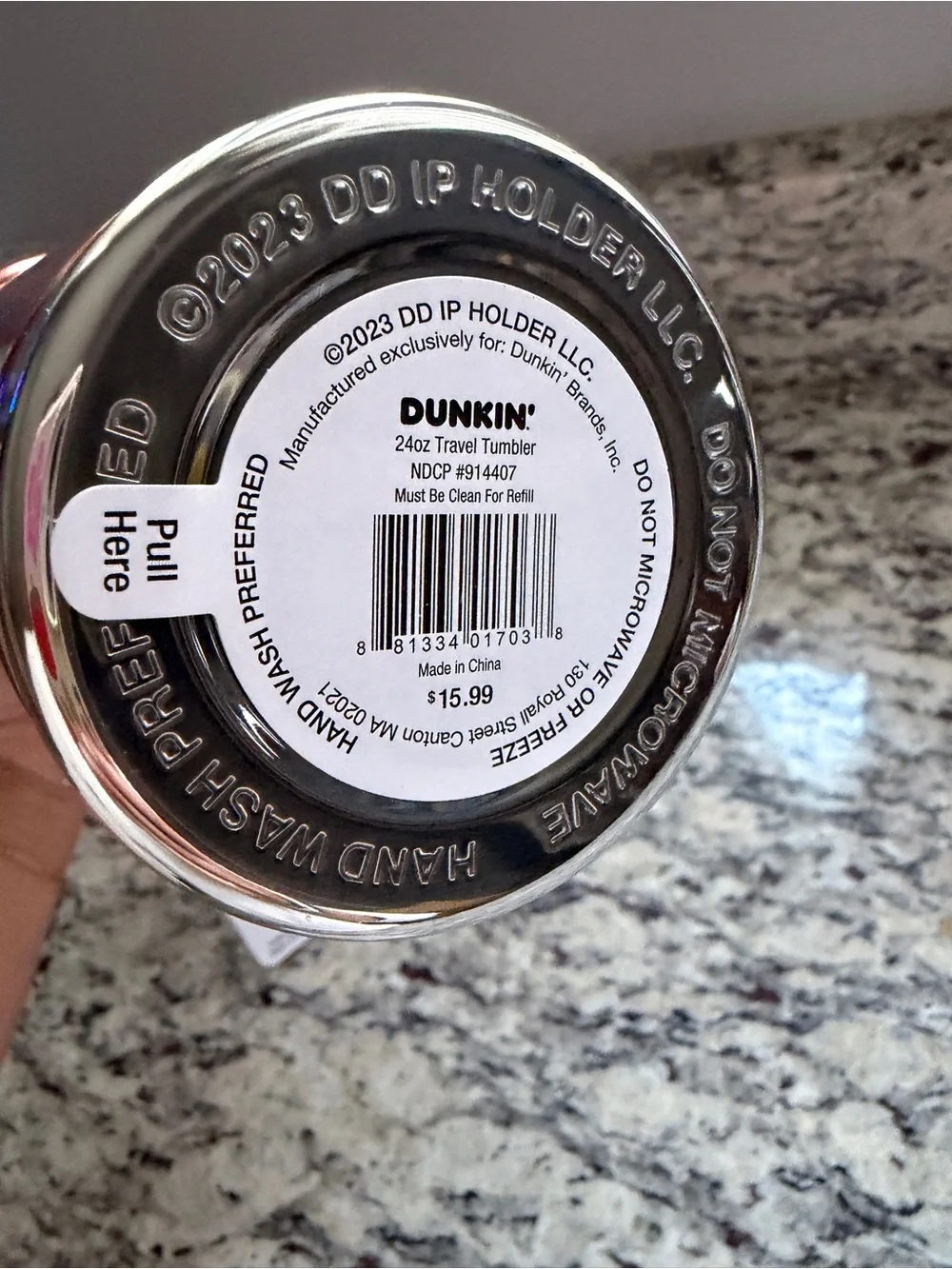 Dunkin Donuts tumbler 24 oz - Picture 4 of 4